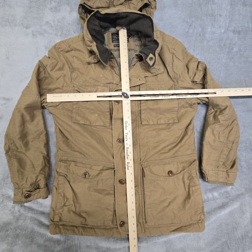 J. Crew NX-631 M65 Military / Mechanic Field Jacket MENS M Hooded Khaki Brown - Picture 8 of 12